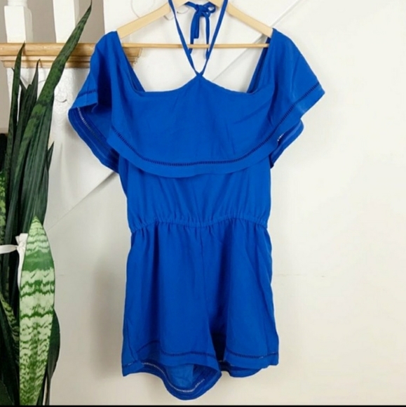 Jack BB Dakota  Blue Feelin Myself Halter Romper L - Picture 4 of 4